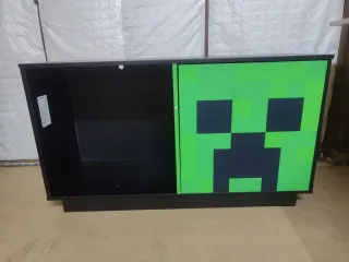 Mueble TV Minecraft con tira de Led