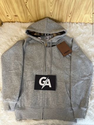 Sudadera Burberry Gris con Cremallera