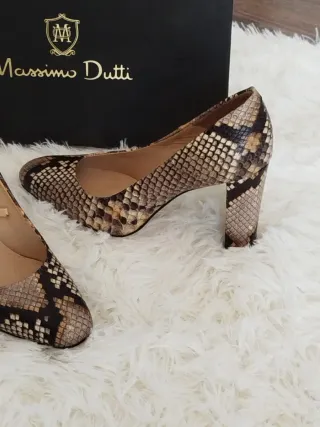 Tacones Massimo Dutti Piel Serpiente Talla 36