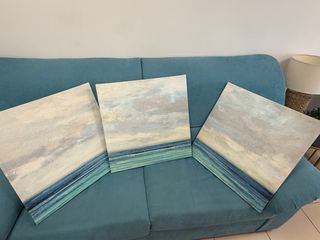 Cuadro moderno Ikea 56x56  3 piezas