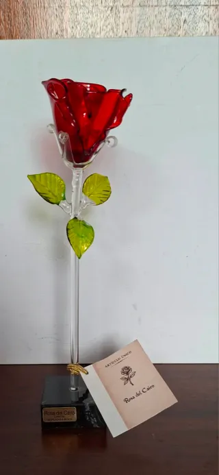 Rosa del Cairo soplada a boca y Cyan Matarromera