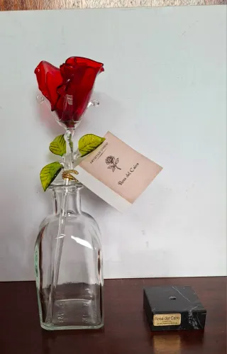 Rosa del Cairo soplada a boca y Cyan Matarromera