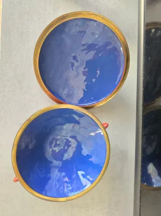 Caja china de cinabrio tallada