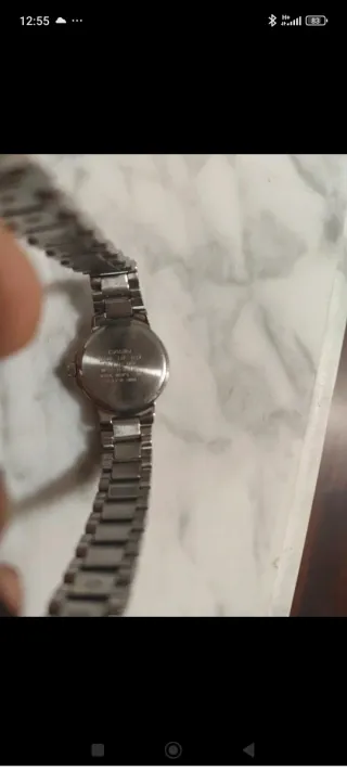 Relojes Casio Mujer Plata y Naranja