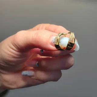 Orecchini Zircone Antiallergici Dorati