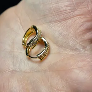 Orecchini Zircone Antiallergici Dorati