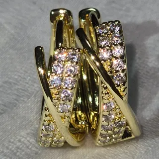 Orecchini Zircone Antiallergici Dorati