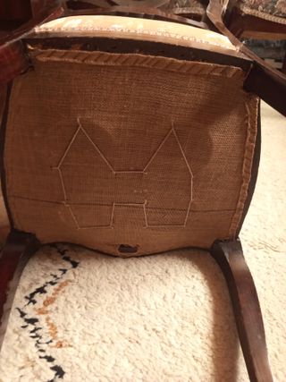 2 Sillas Isabelinas Madera Tapizado Rosa