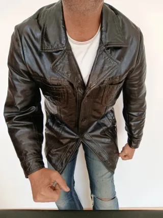 Americana de piel Bikers XXL. Medidas indicadas