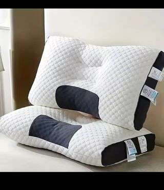 Almohada Ergonómica Gris y Blanca