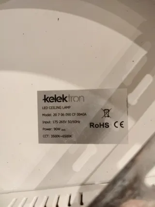 Plafón LED moderno plata y blanco