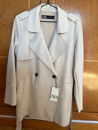 Gabardina Zara Antelina Beige Talla M