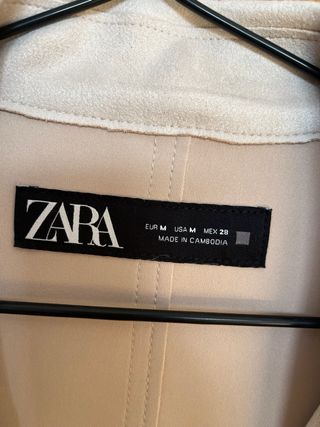 Gabardina Zara Antelina Beige Talla M