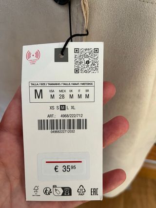 Gabardina Zara Antelina Beige Talla M