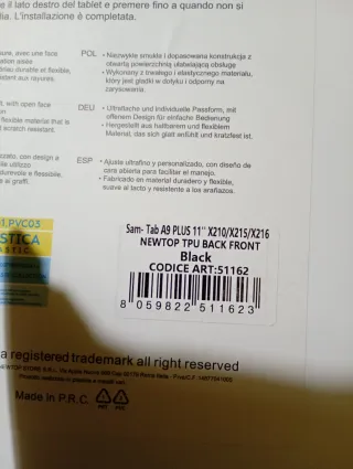 CUSTODIA PER TABLET SAMSUNG TAB A9 PLUS 11" NUOVA