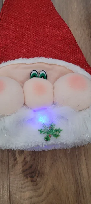 Gorro Papá Noel con luces LED