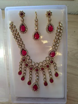 Conjunto Joyas Brillantes Pedrería