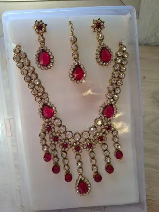 Conjunto Joyas Brillantes Pedrería