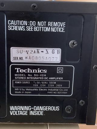 Amplificador Technics SU-VA20 Vintage