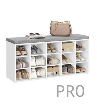 Banco Zapatero con asiento acolchado