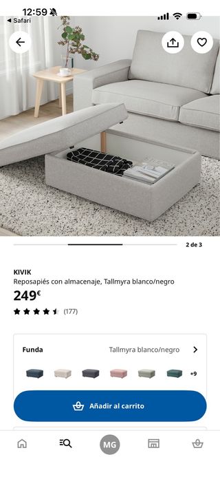 Reposapies IKEA KIVIK Gris