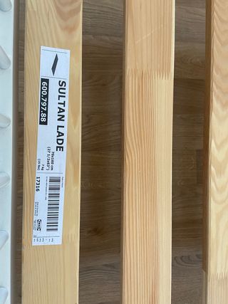 Cama infantil blanca IKEA con barrera 60x1,70