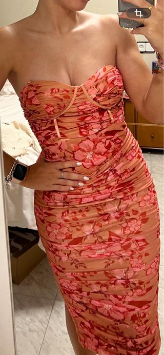 Vestido fruncido floral