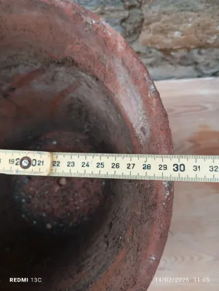 Vaso terracotta marrone e verde