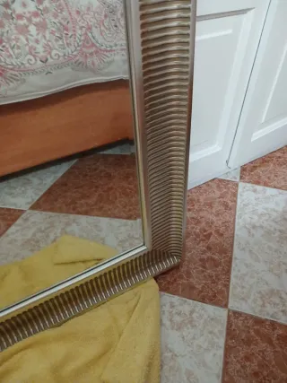 Espejo Ikea grande gris plata