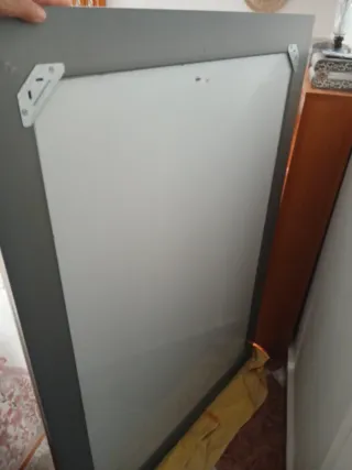 Espejo Ikea grande gris plata