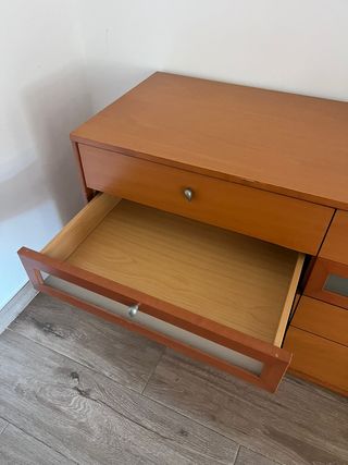 Cómoda 6 cajones madera cerezo