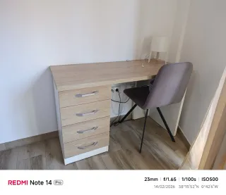 Cama individual de 105x190 Y escritorio de 120x50