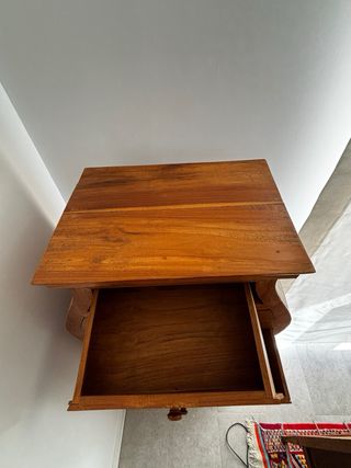 Alacena antigua curvada madera maciza 9 cajones