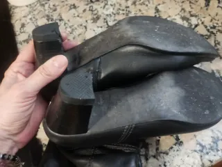 Botas altas de piel negras mujer talla 37