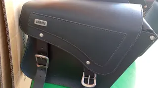 Alforjas cuero SPAAN moto custom