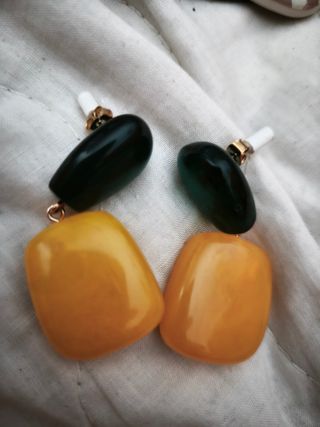 Pendientes Carnaval Verdes y Amarillos