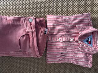 Conjunto Pantalón 34 y Camisa Tommy Hilfiger T. 12