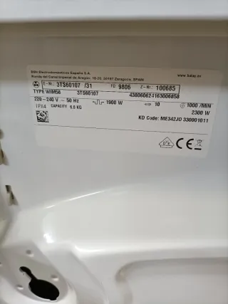 Lavadora Balay 6kg A+++ 1000rpm con garantía