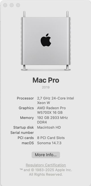 Mac Pro 24-Core 192GB RAM 2xAMD 5700X SUPERCUIDADA