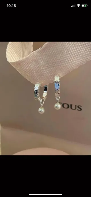 Pendientes Tous Plata y Perla