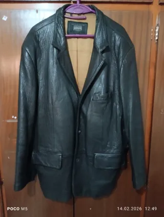 Americana Piel Hombre Redskins Negra