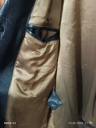 Americana Piel Hombre Redskins Negra