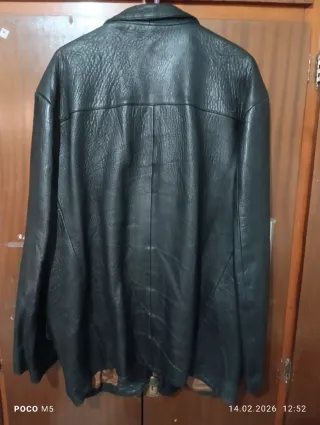 Americana Piel Hombre Redskins Negra