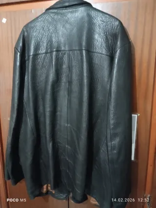 Americana Piel Hombre Redskins Negra