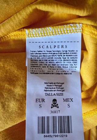 Top Scalpers Talla S escote asimétrico