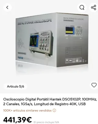 Osciloscopio Hantek DSO5102P Digital