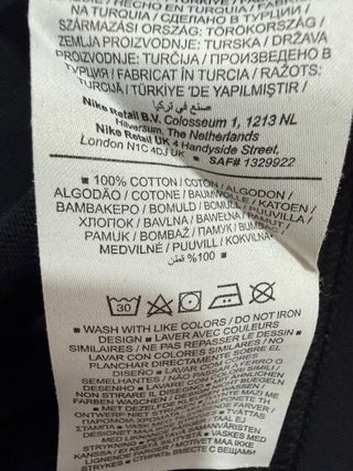 T-shirt uomo Nike nera