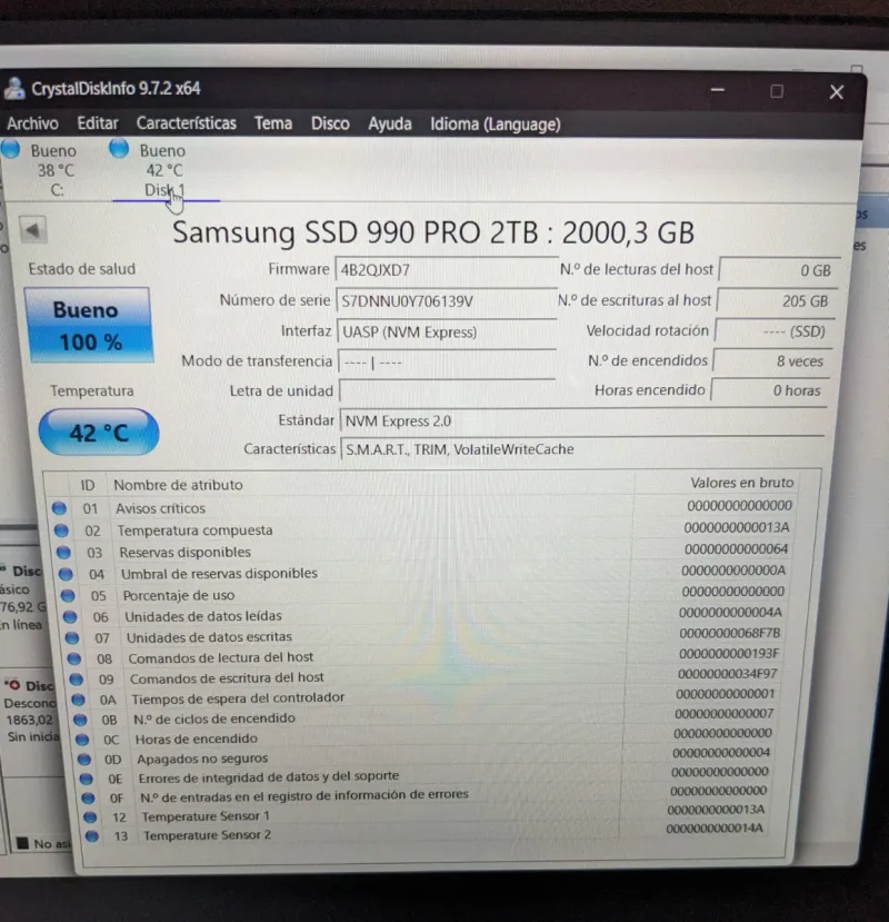 Samsung 990 PRO 2TB SSD NVMe M.2 afbeelding 2