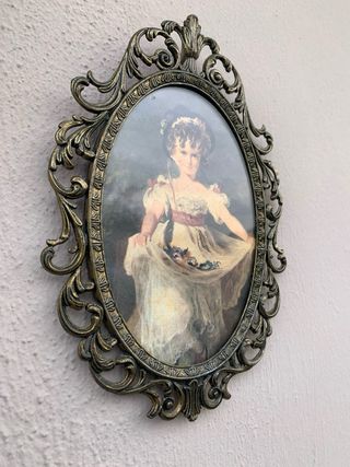 Quadretto antico cornice ottone