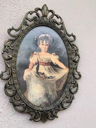 Quadretto antico cornice ottone